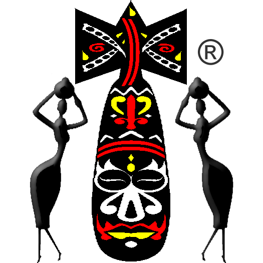 Portal Afroxé — máscara africana e duas mulheres