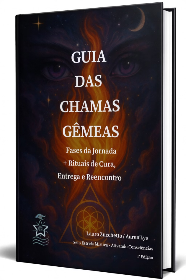 Capa do livro Guia das Chamas Gêmeas, de Lauro Zucchetto (Estrela Mística)
